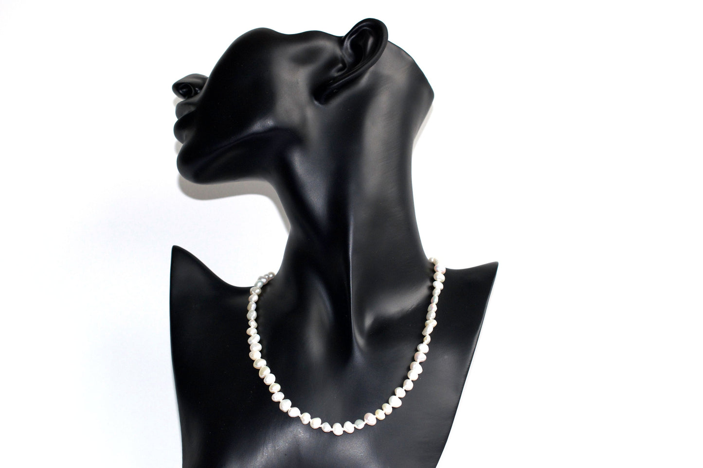 Hand-Knotted Freshwater Pearl Necklace - Tiny White Pearls, AA Quality, Wedding Jewelry