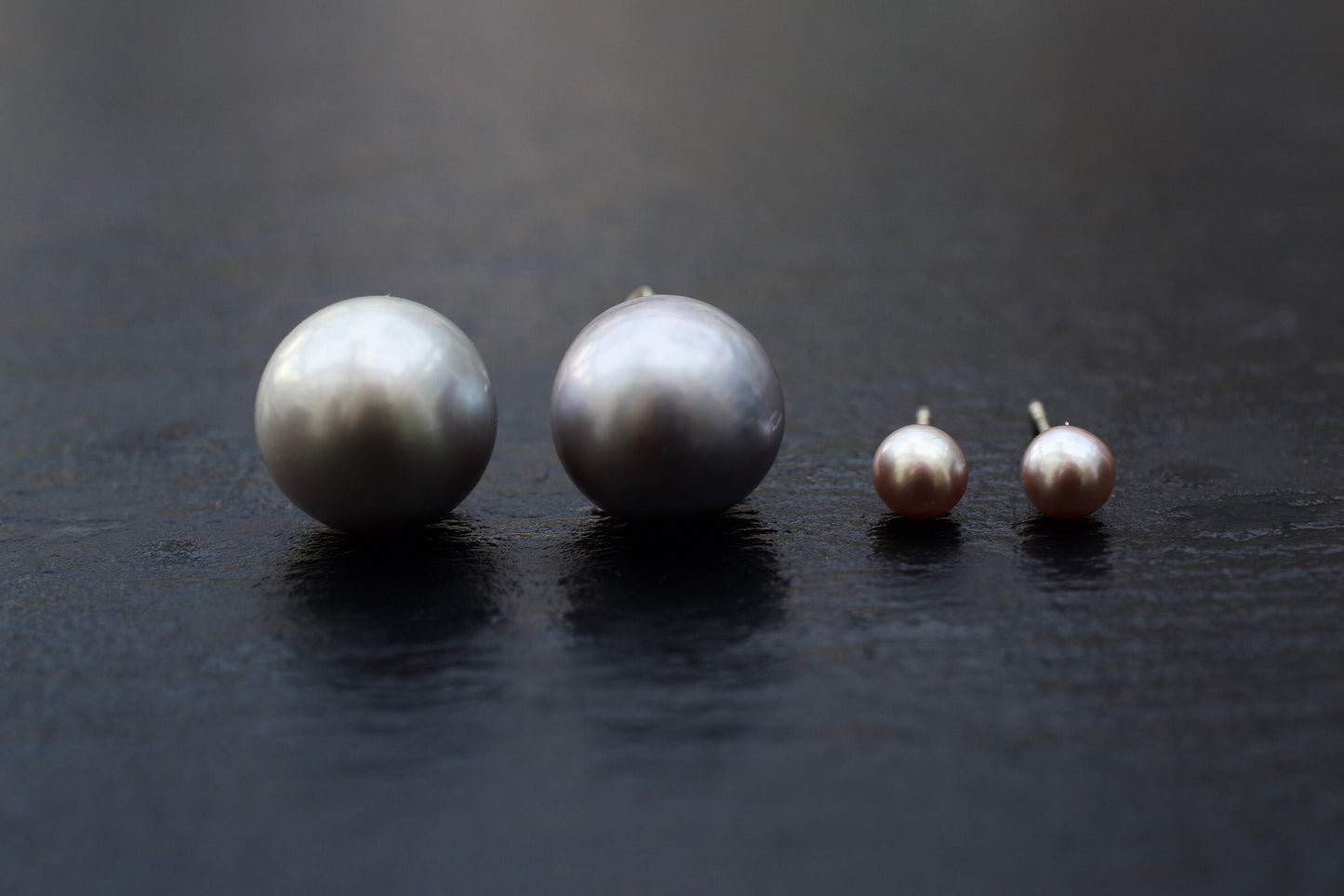 Grey Pearl Earrings in Sterling Silver or 14K Gold Filled