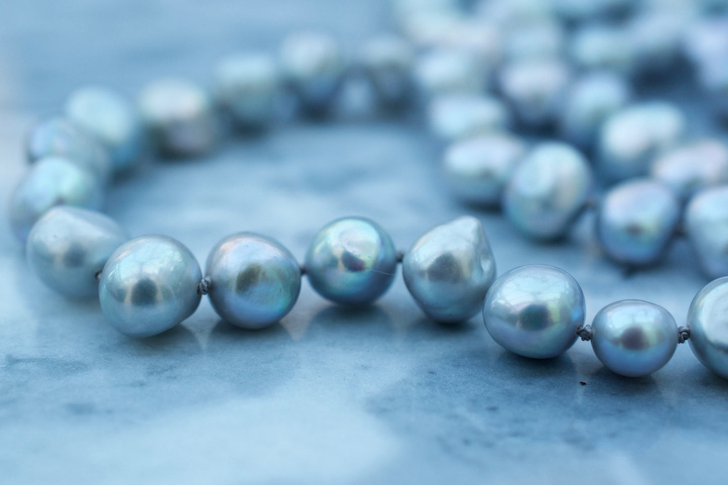 Long Grey Pearl Necklace, Real Pearl Necklace, Long Lariat Pearl Necklace