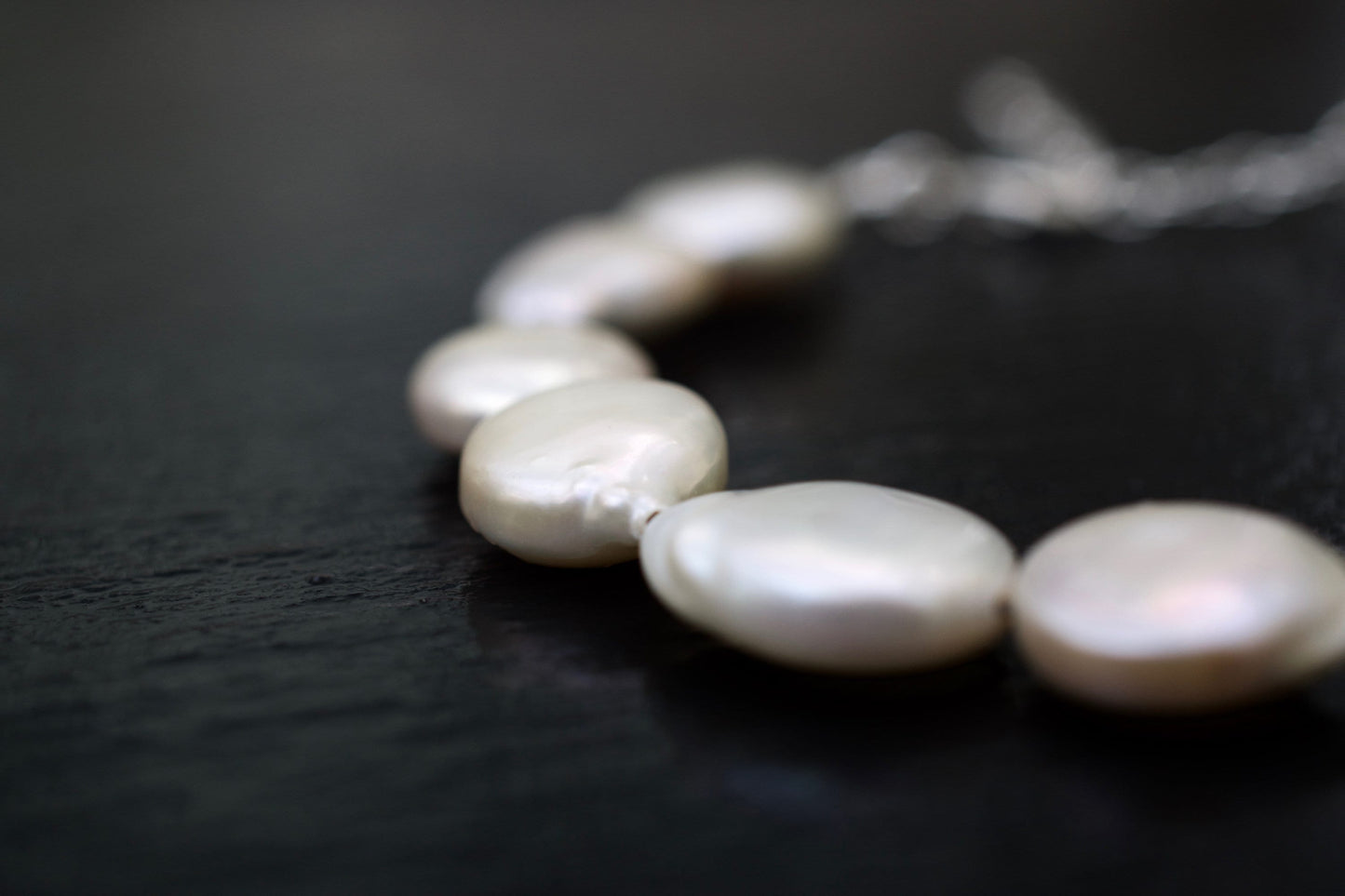 White Coin Pearl Bracelet
