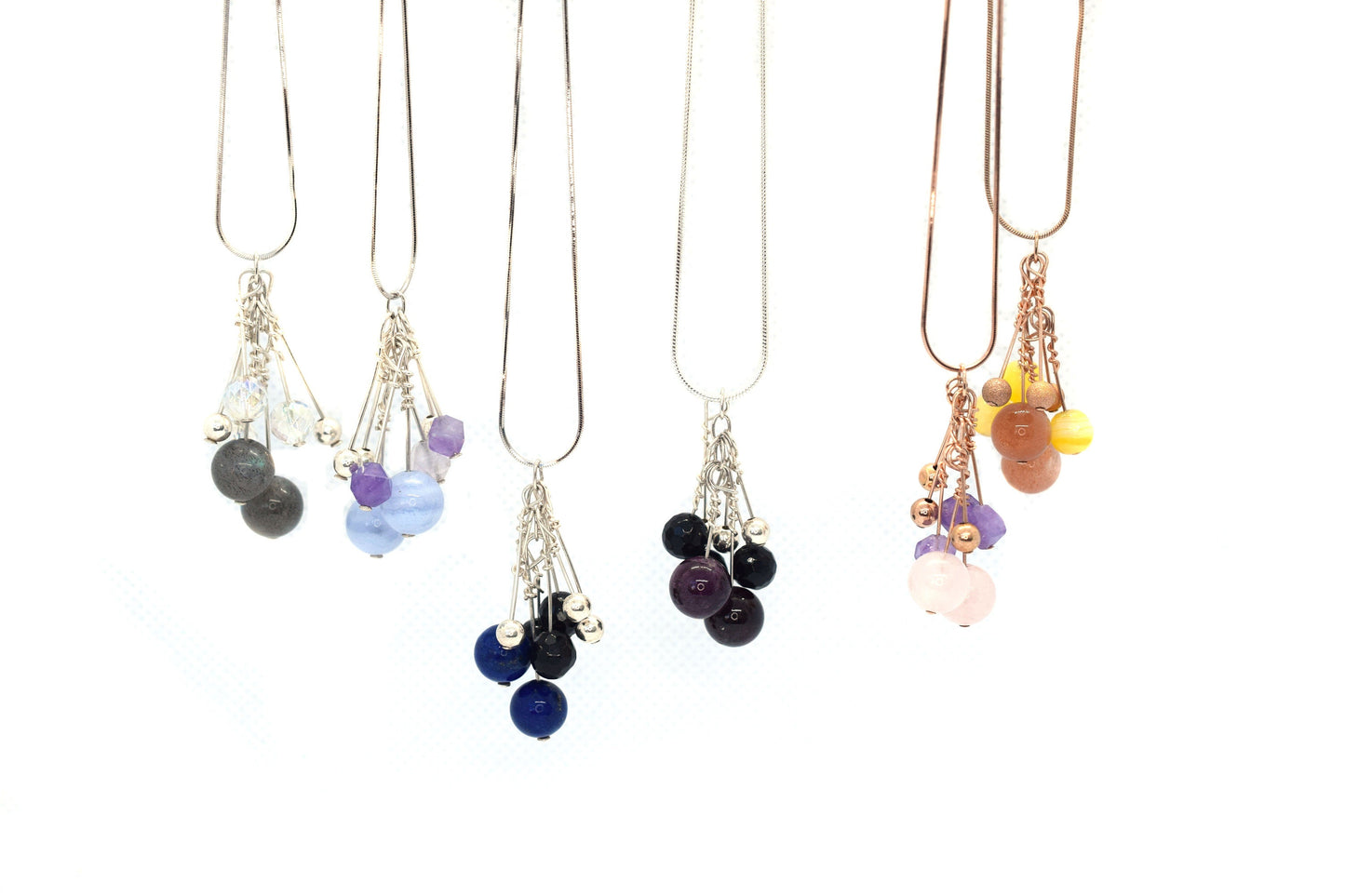 Cluster Gemstone Necklace