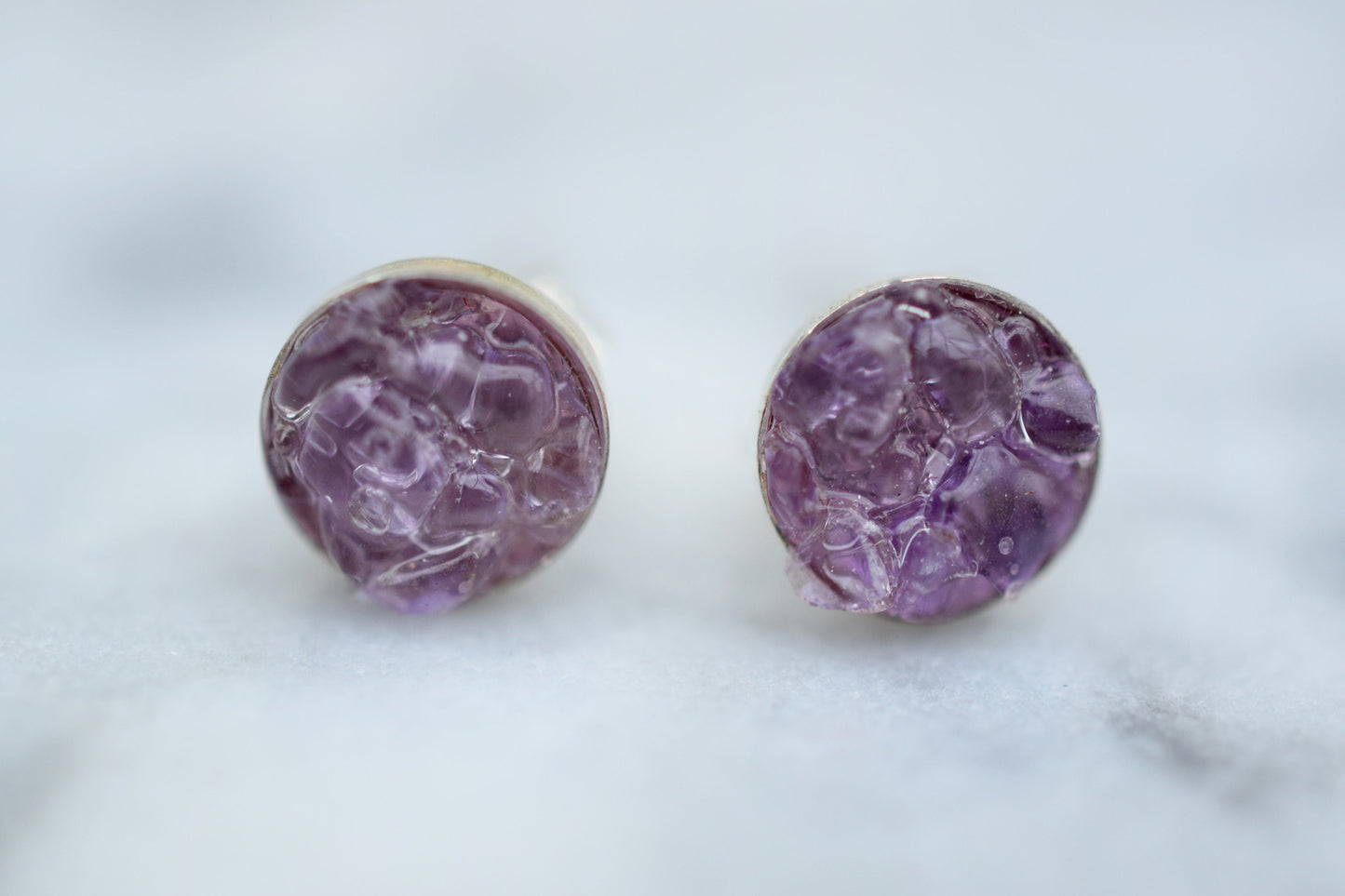 Raw Amethyst Earrings