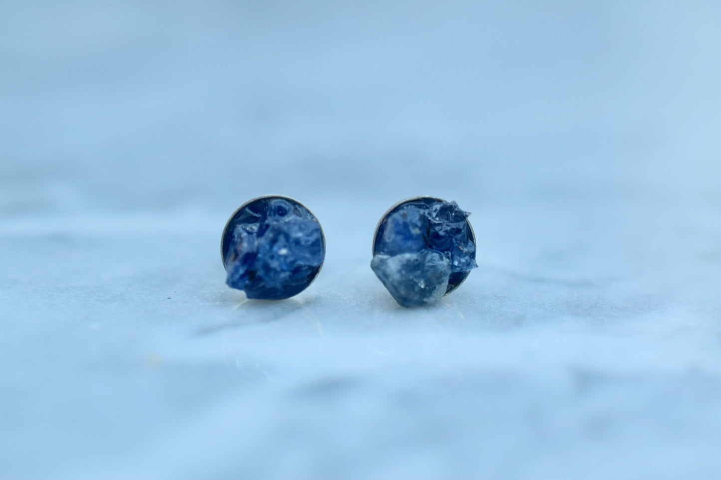 Raw Sapphire Earrings