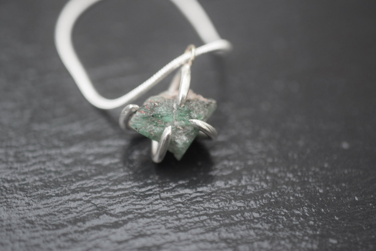 Raw Emerald Necklace