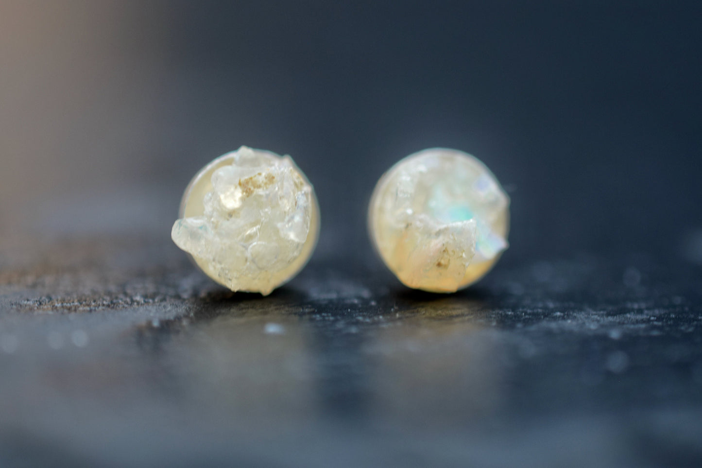 Ethiopian Opal Stud Earrings, Opal Stud Earrings Sterling Silver, Ethiopian Opal Earrings Gold Filled, Gold Opal Studs.