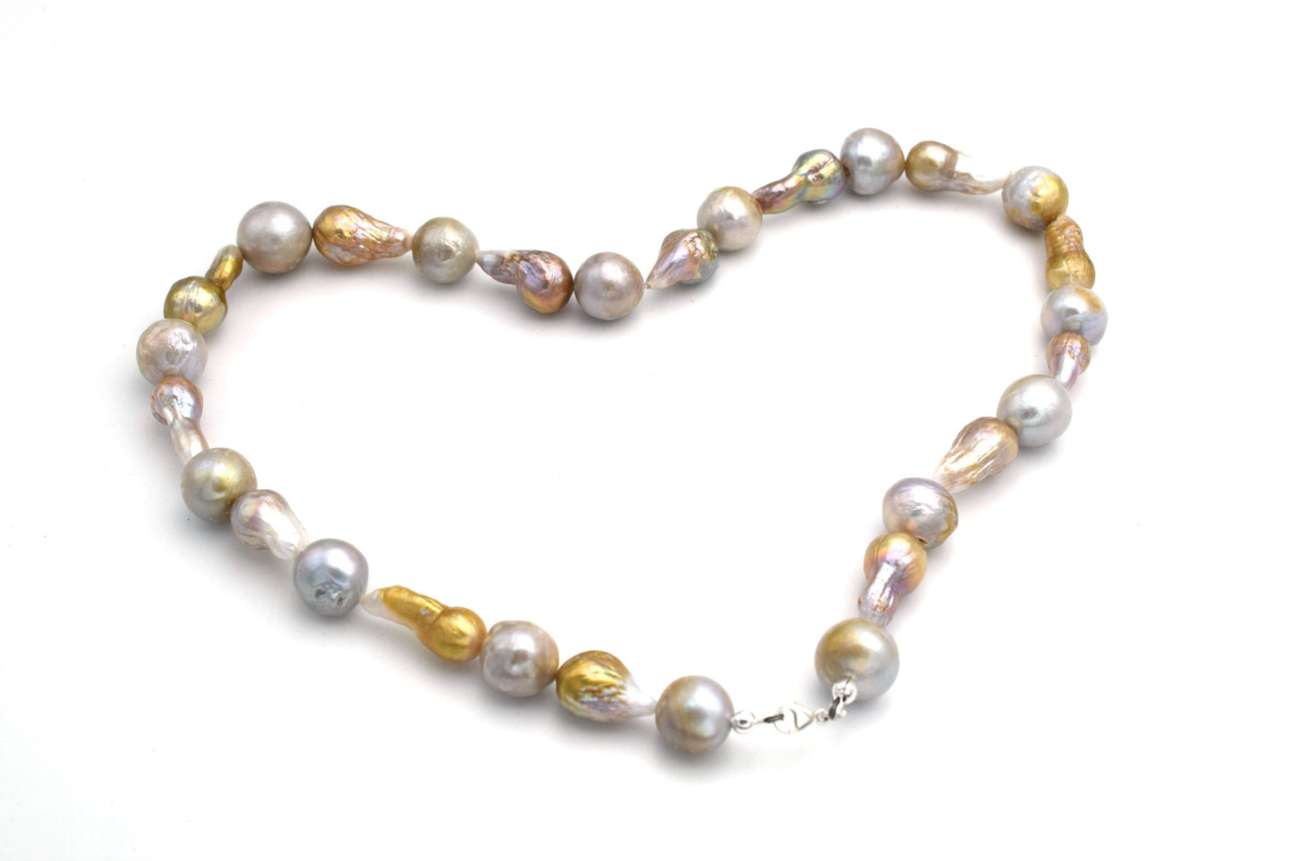 Gold & Silver Pearl Necklace