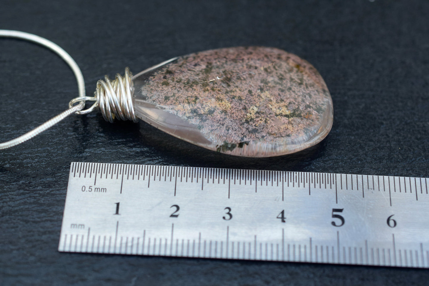 Phantom Quartz Necklace in Sterling Silver