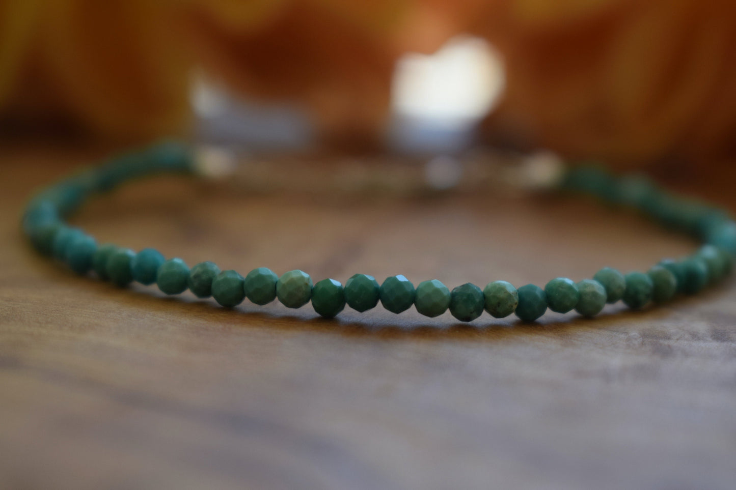 Green Aventurine Bracelet, Delicate Green Bracelet, Tiny Bead Bracelet, Simple Beaded Bracelet
