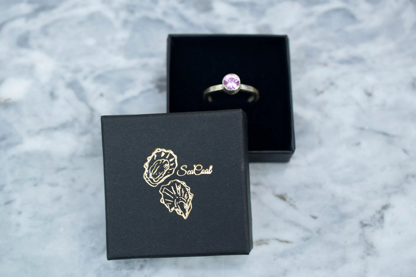 Lab Created Pink Sapphire Sterling Silver Ring