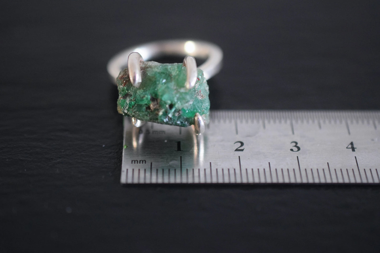 Raw Emerald Ring