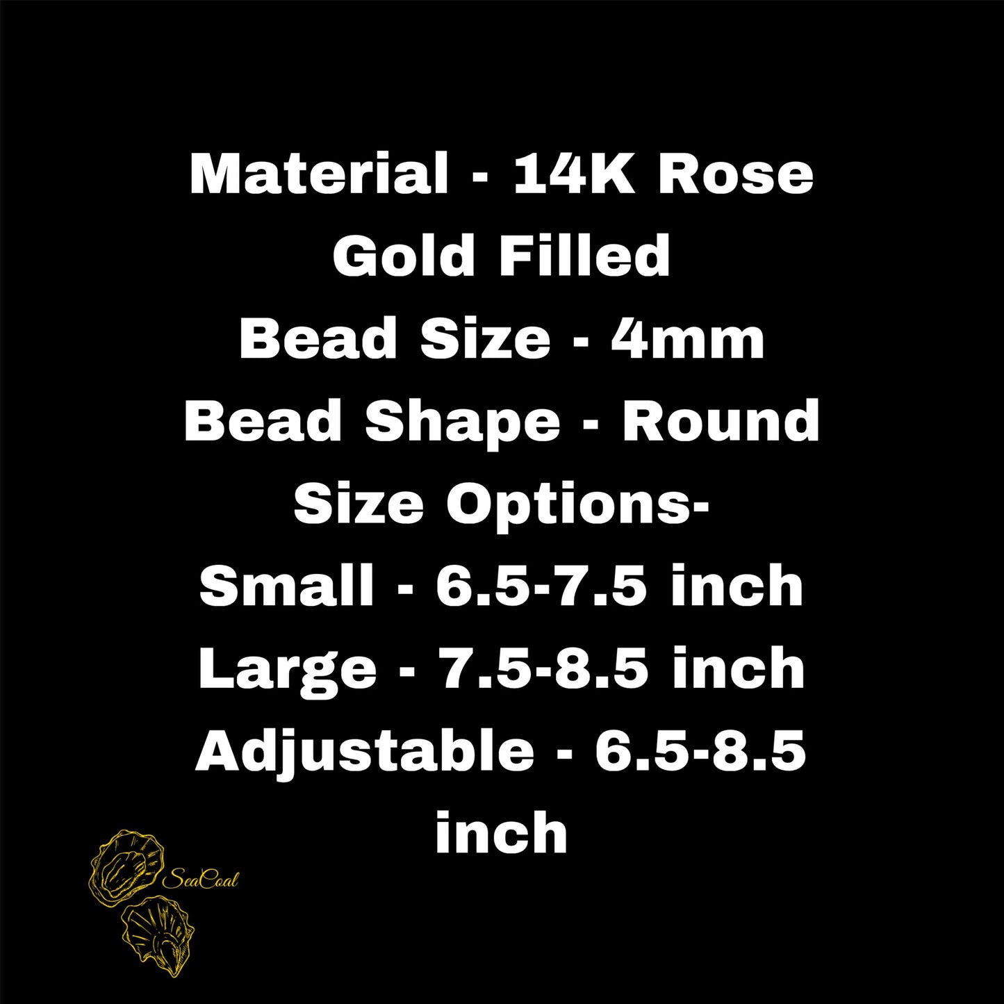 Rose Gold Beaded Bracelet, 14K Rose Gold Filled Bracelet