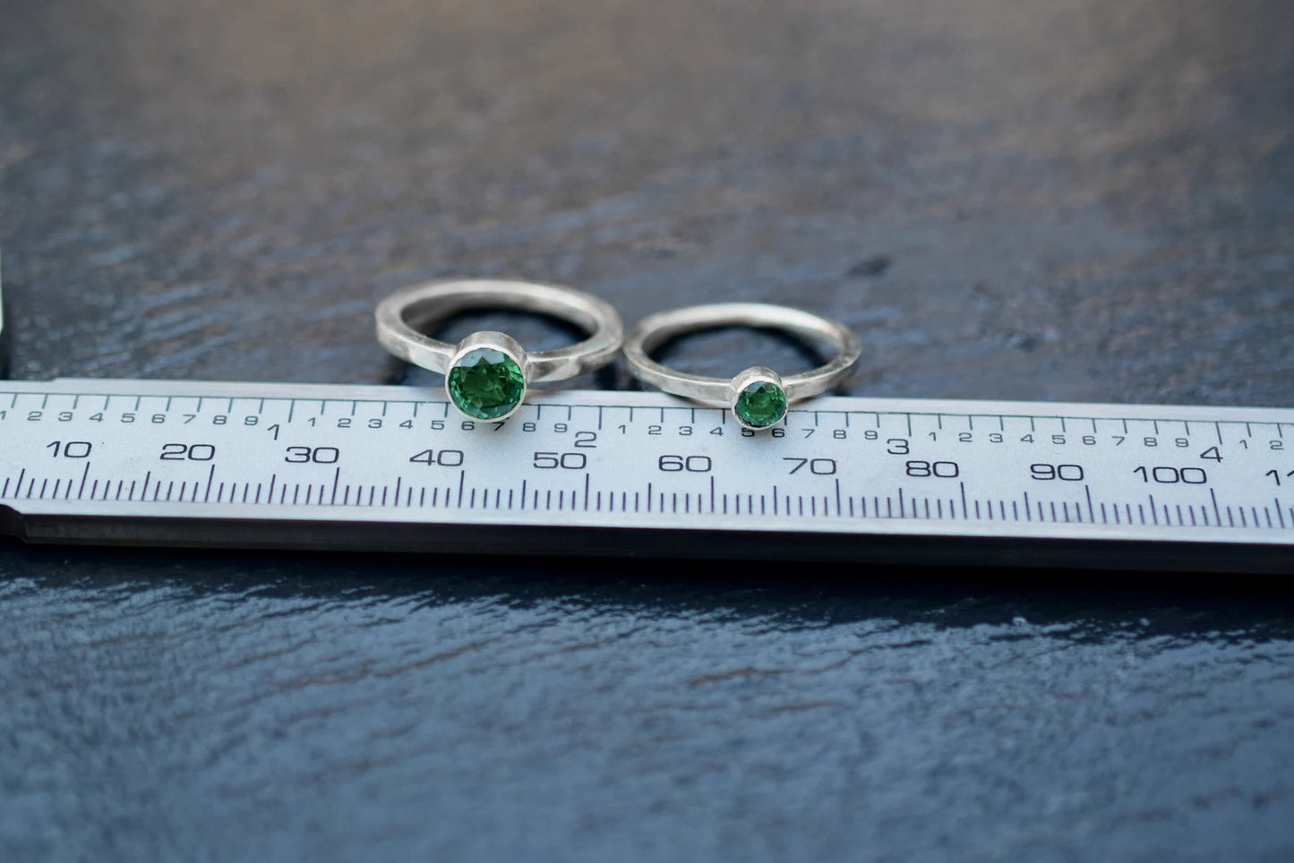 Lab Created Emerald Sterling Silver Ring