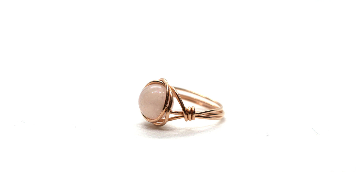 Pink Morganite Ring in 14k Rose Gold Filled
