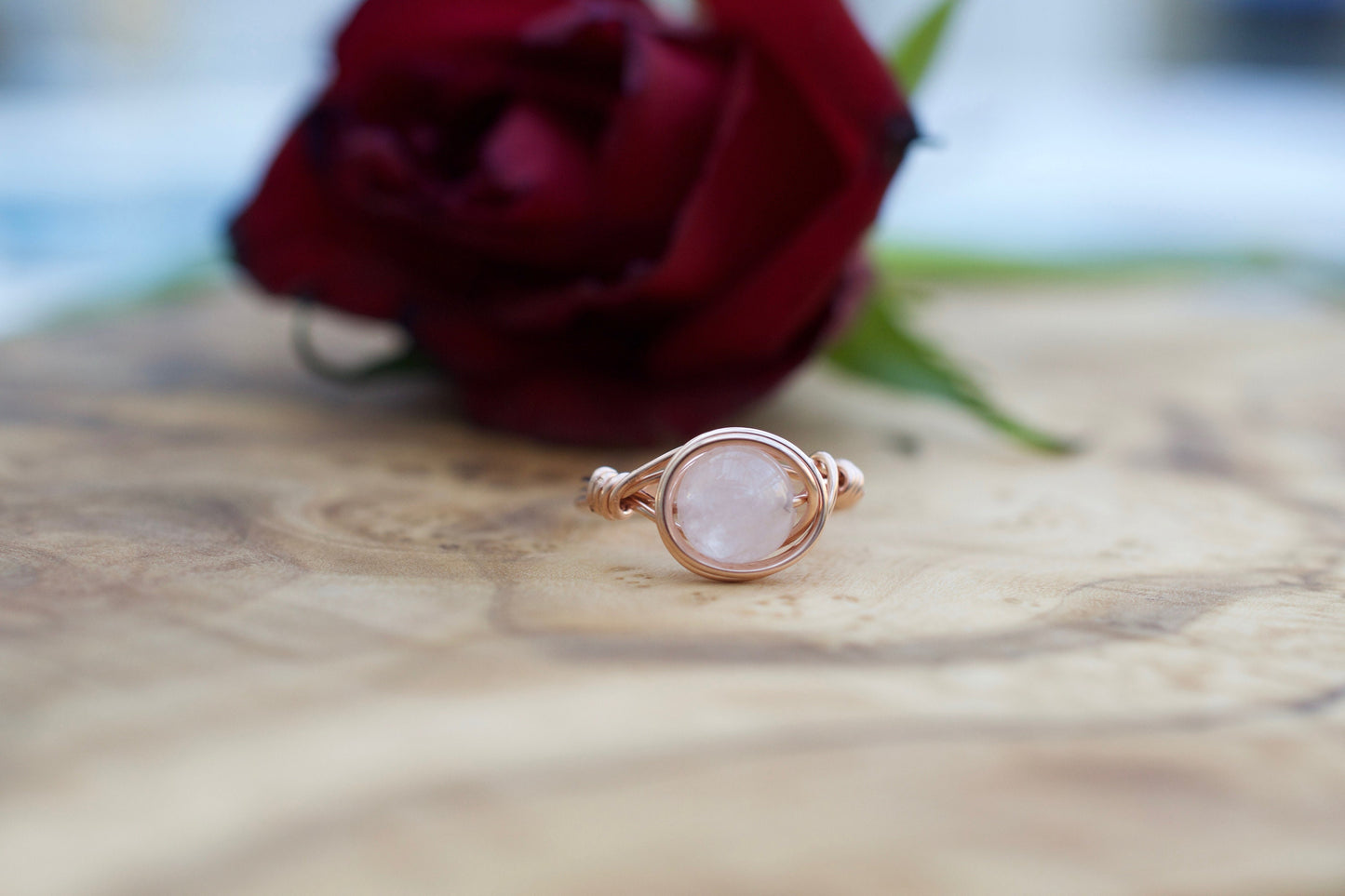 Pink Morganite Ring in 14k Rose Gold Filled