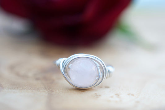 Pink Morganite Ring in Sterling Silver