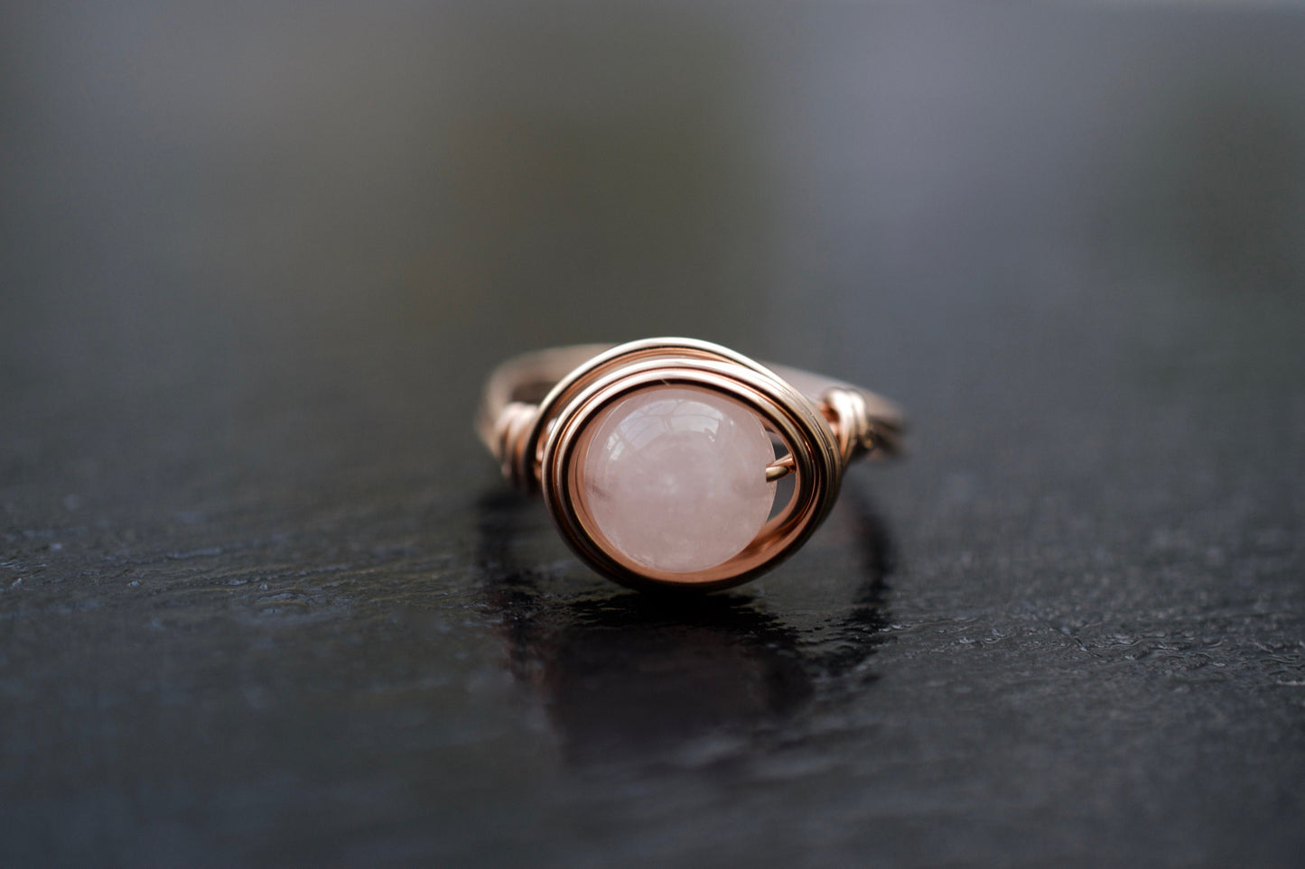 Pink Morganite Ring in 14k Rose Gold Filled