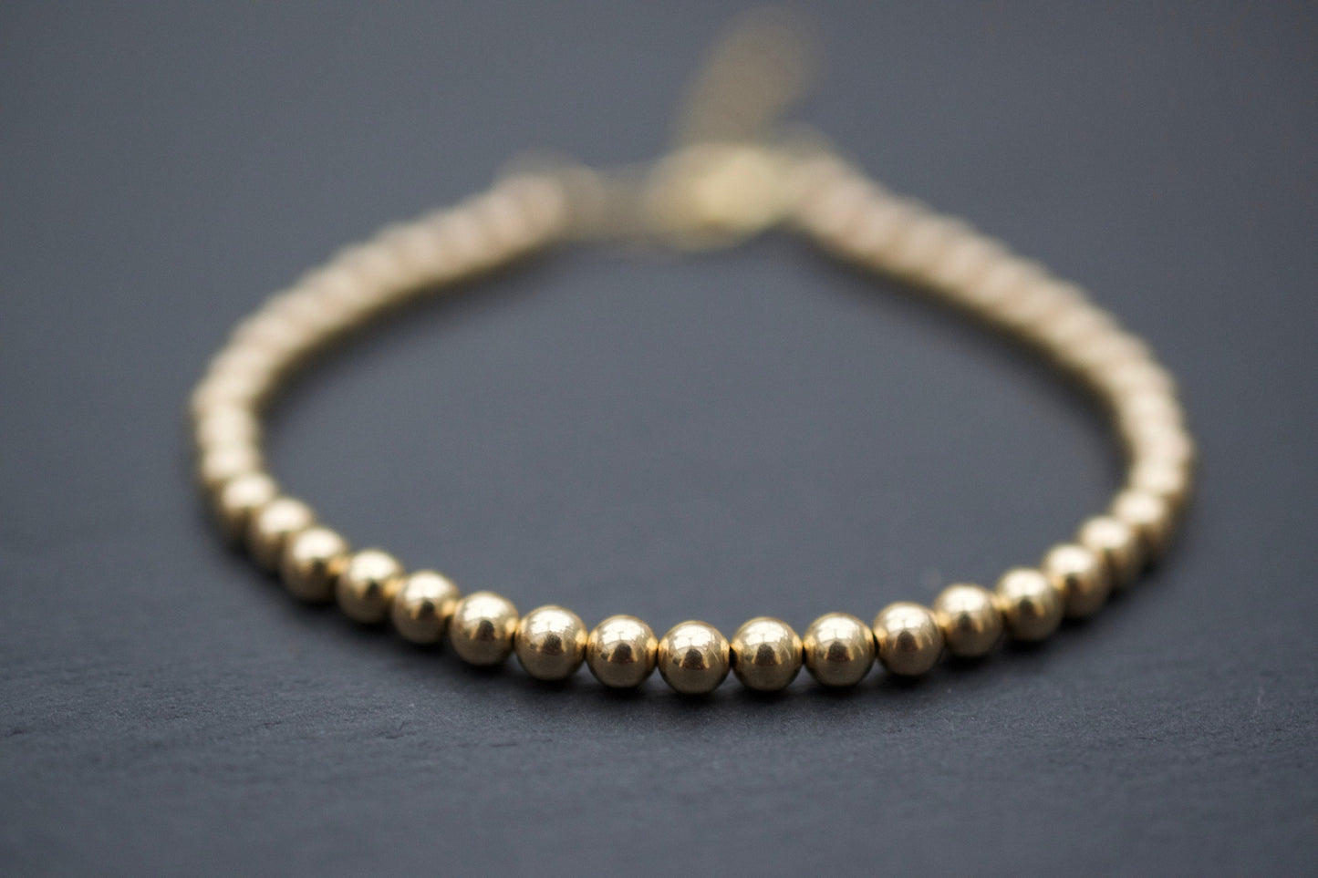 14K Gold Filled Bracelet, Yellow gold ball bracelet, Gold beaded bracelet, Gold bracelets for women.