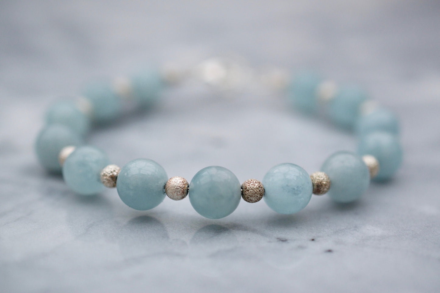 Aquamarine Sterling Silver Bracelet