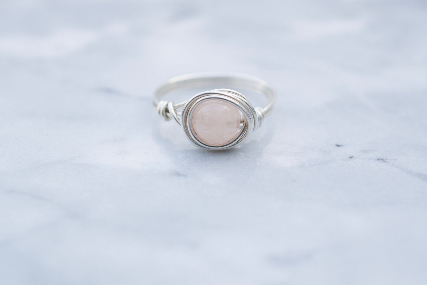 Pink Morganite Ring in Sterling Silver
