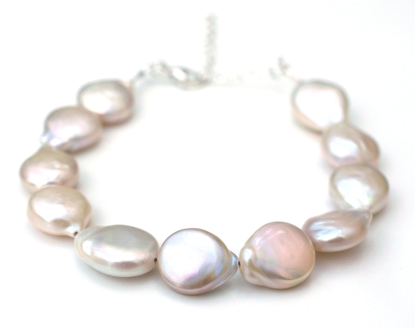 White Coin Pearl Bracelet