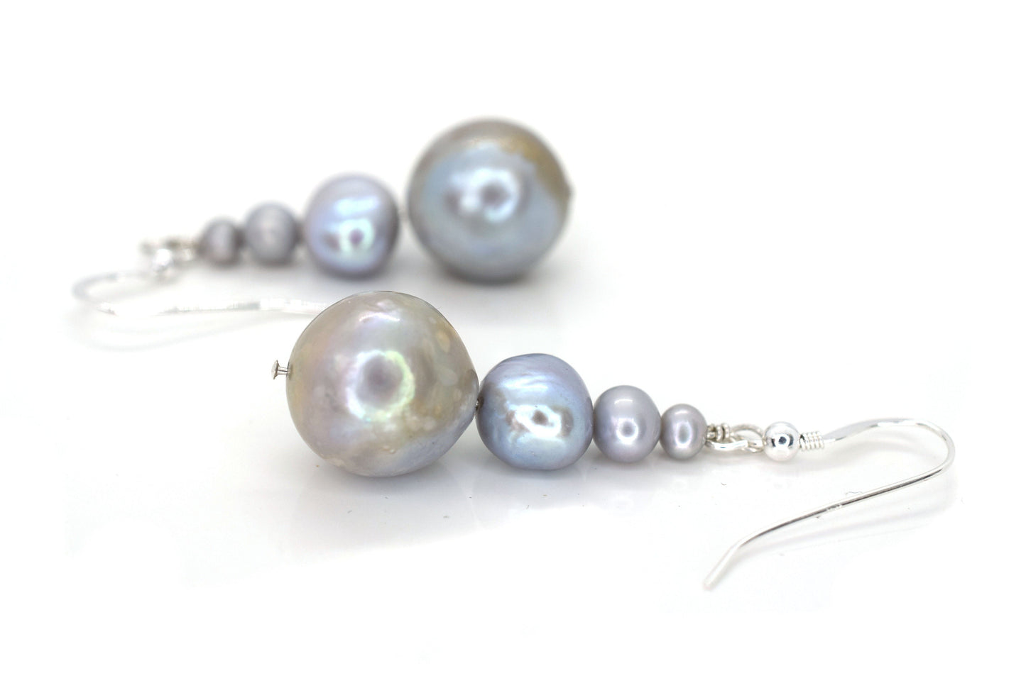Grey Pearl Earrings