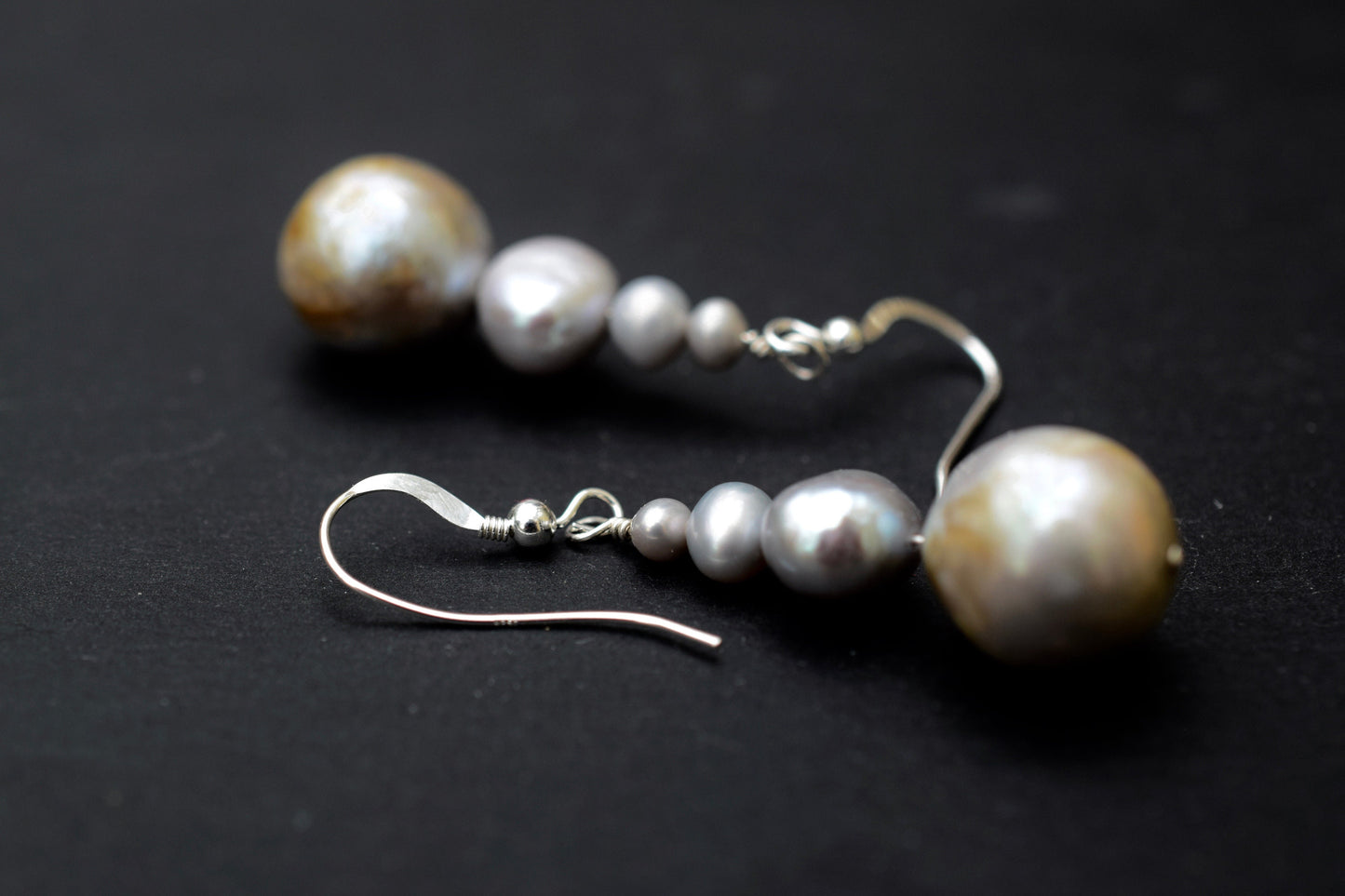 Grey Pearl Earrings