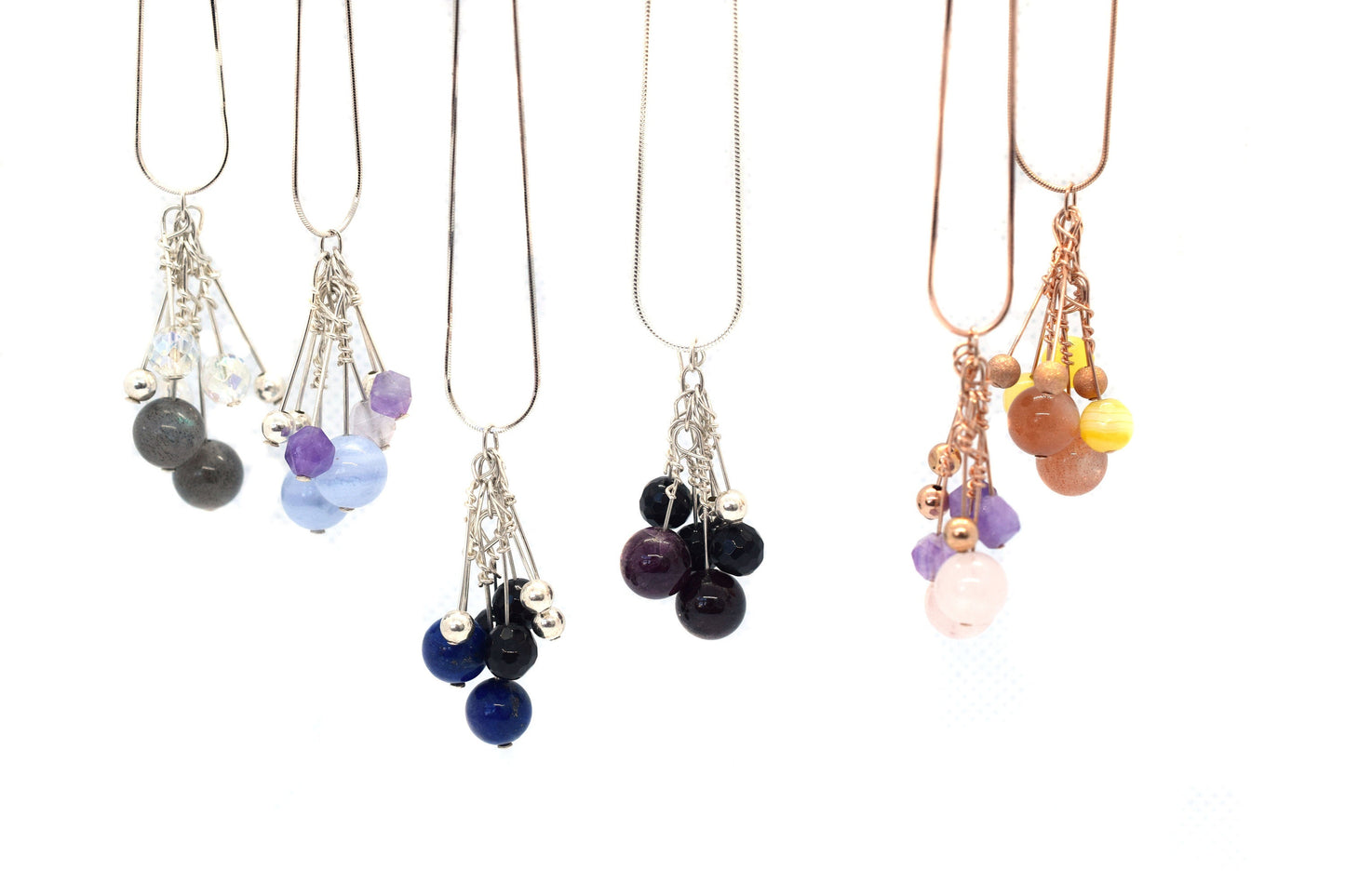 Cluster Gemstone Necklace