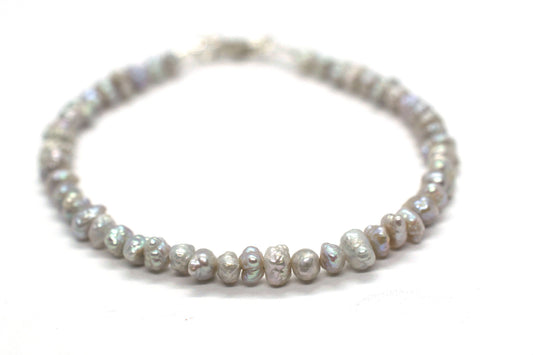 Grey Keshi Pearl Bracelet