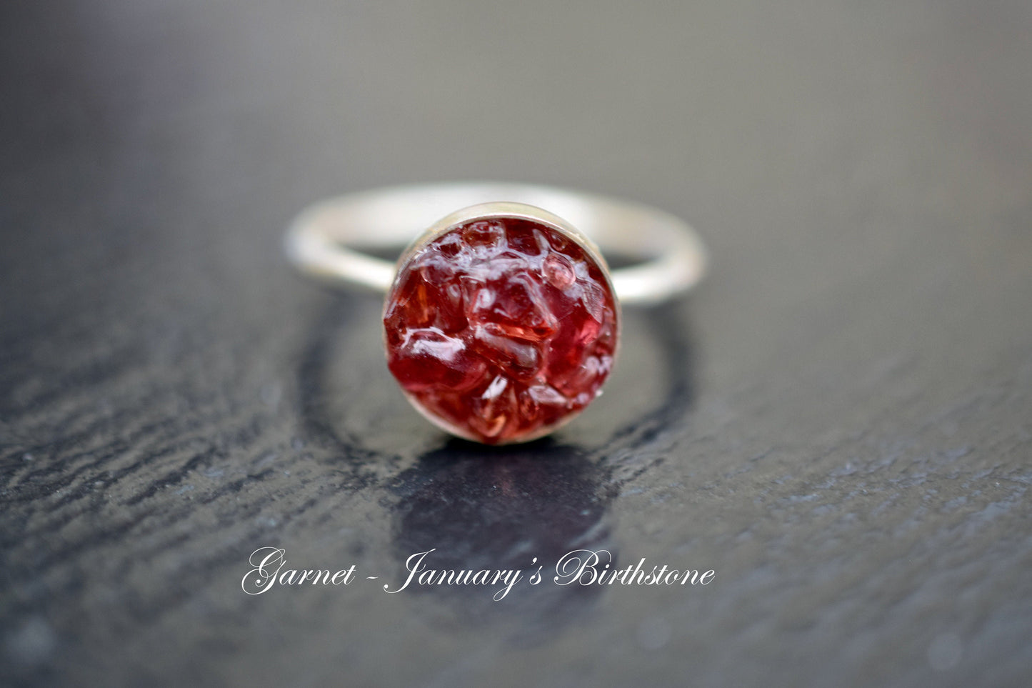 Garnet Stacking Ring