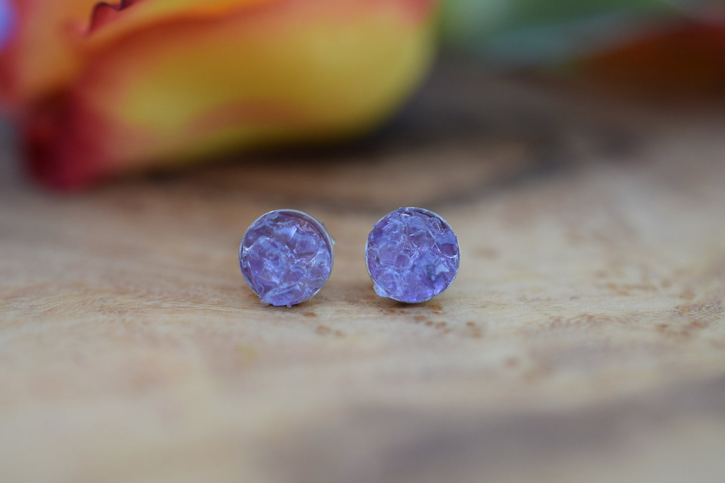 Raw Amethyst Earrings