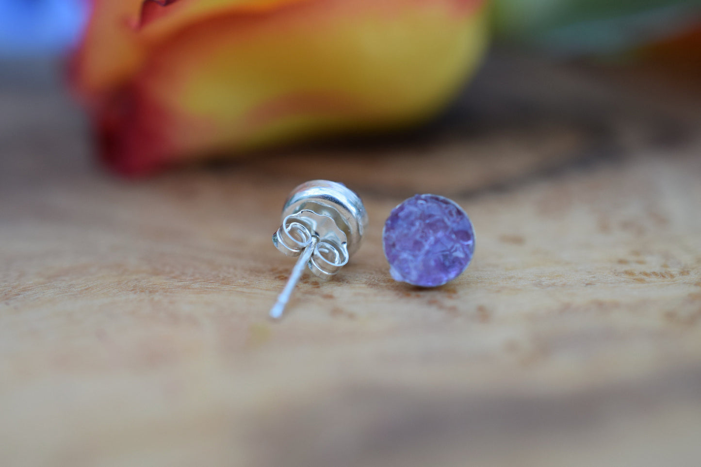 Raw Amethyst Earrings
