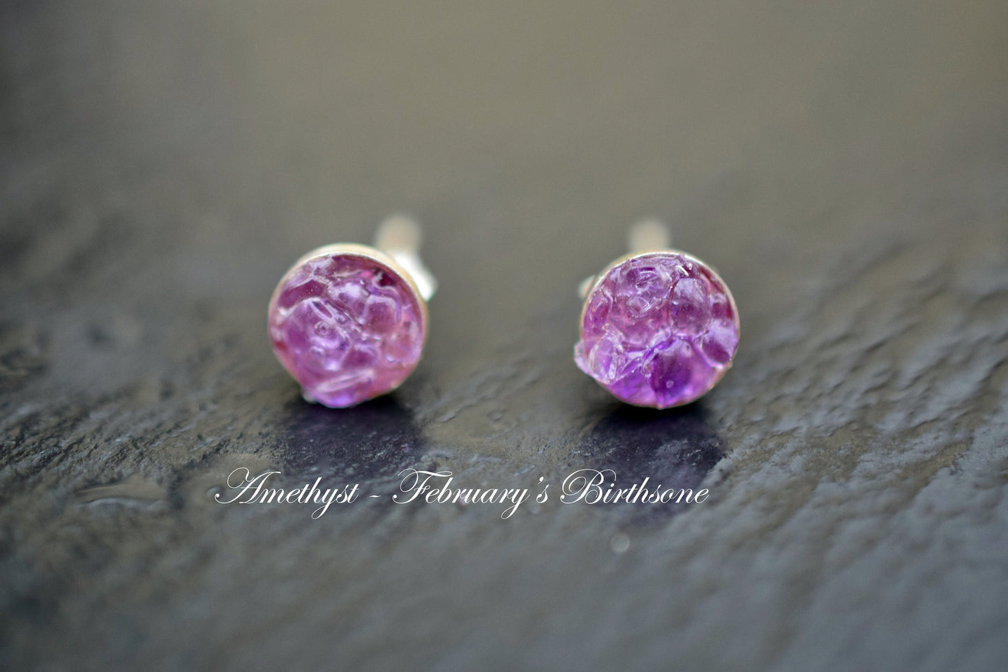 Raw Amethyst Earrings