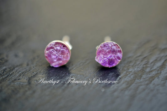 Raw Amethyst Earrings