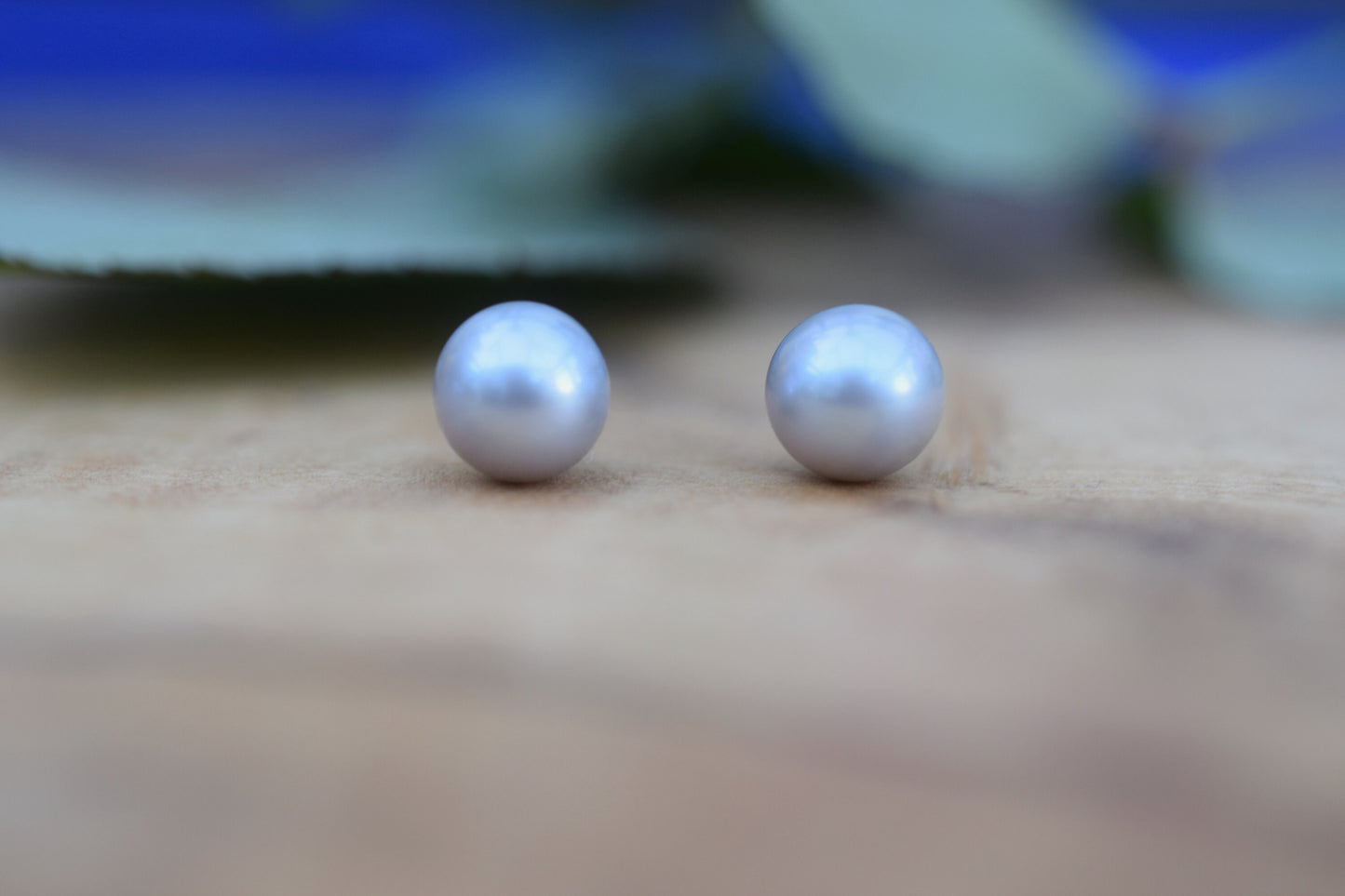 Grey Pearl Earrings in Sterling Silver or 14K Gold Filled