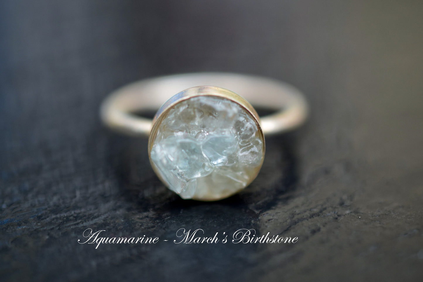 Raw Aquamarine Ring