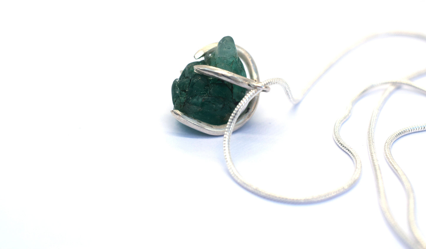 Raw Emerald Necklace