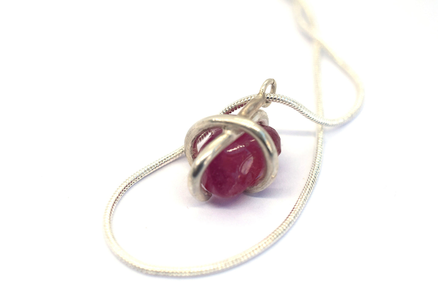 Raw Ruby Necklace