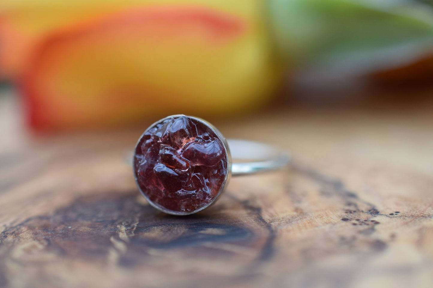 Garnet Stacking Ring