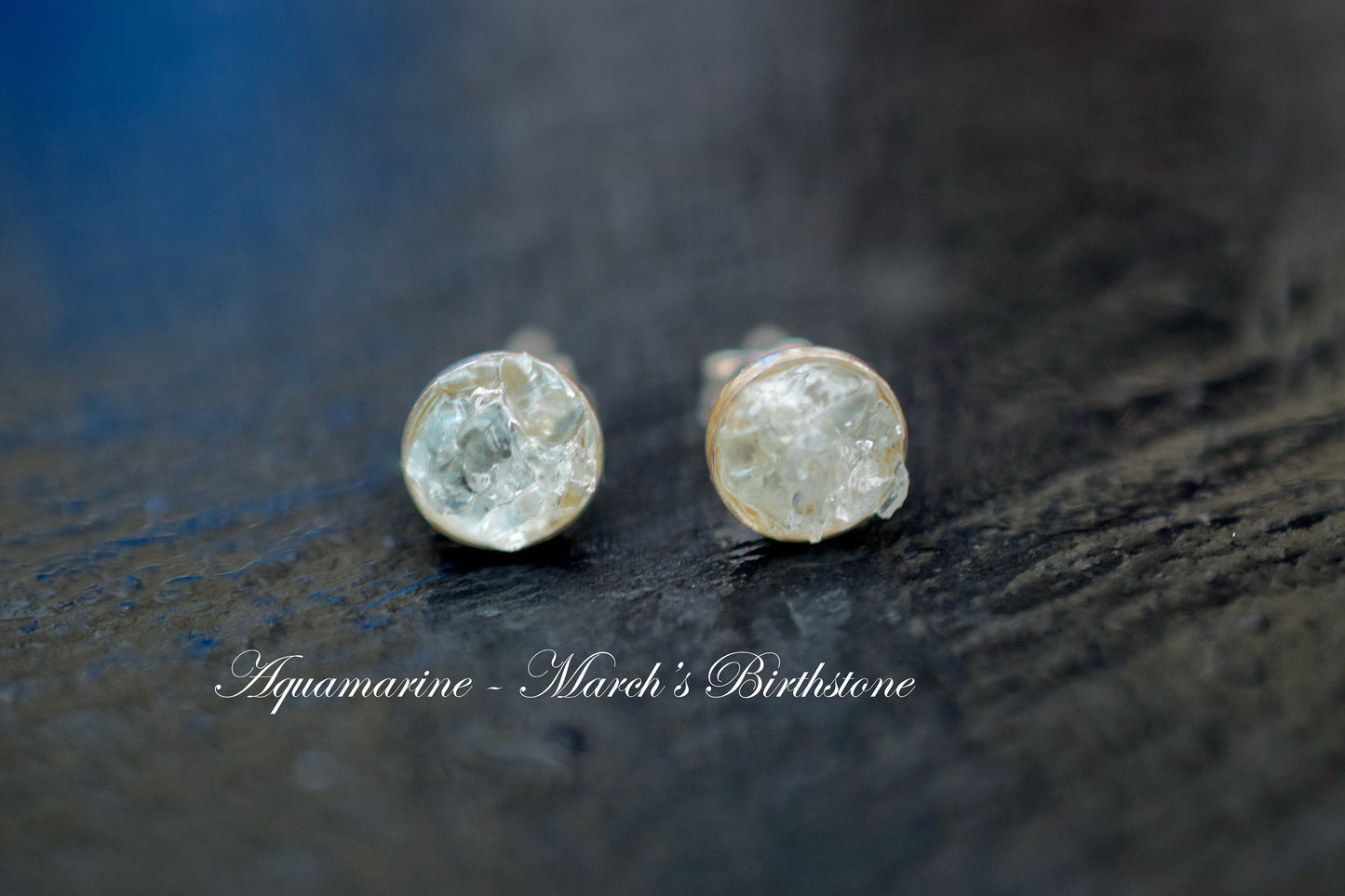 Raw Aquamarine Earrings