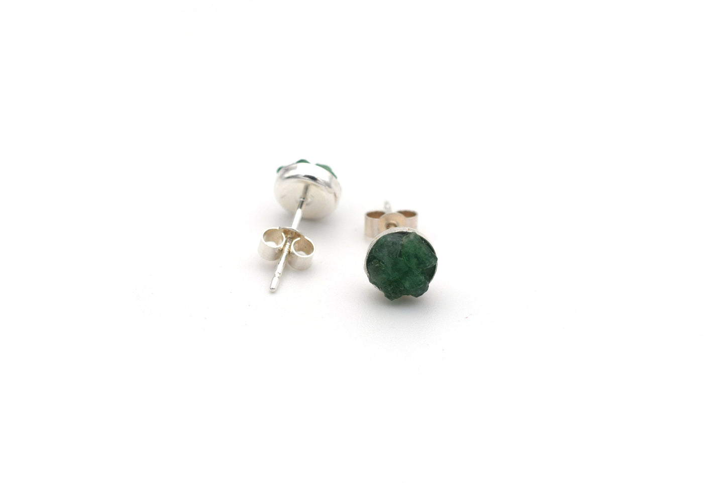 Raw Emerald Earrings