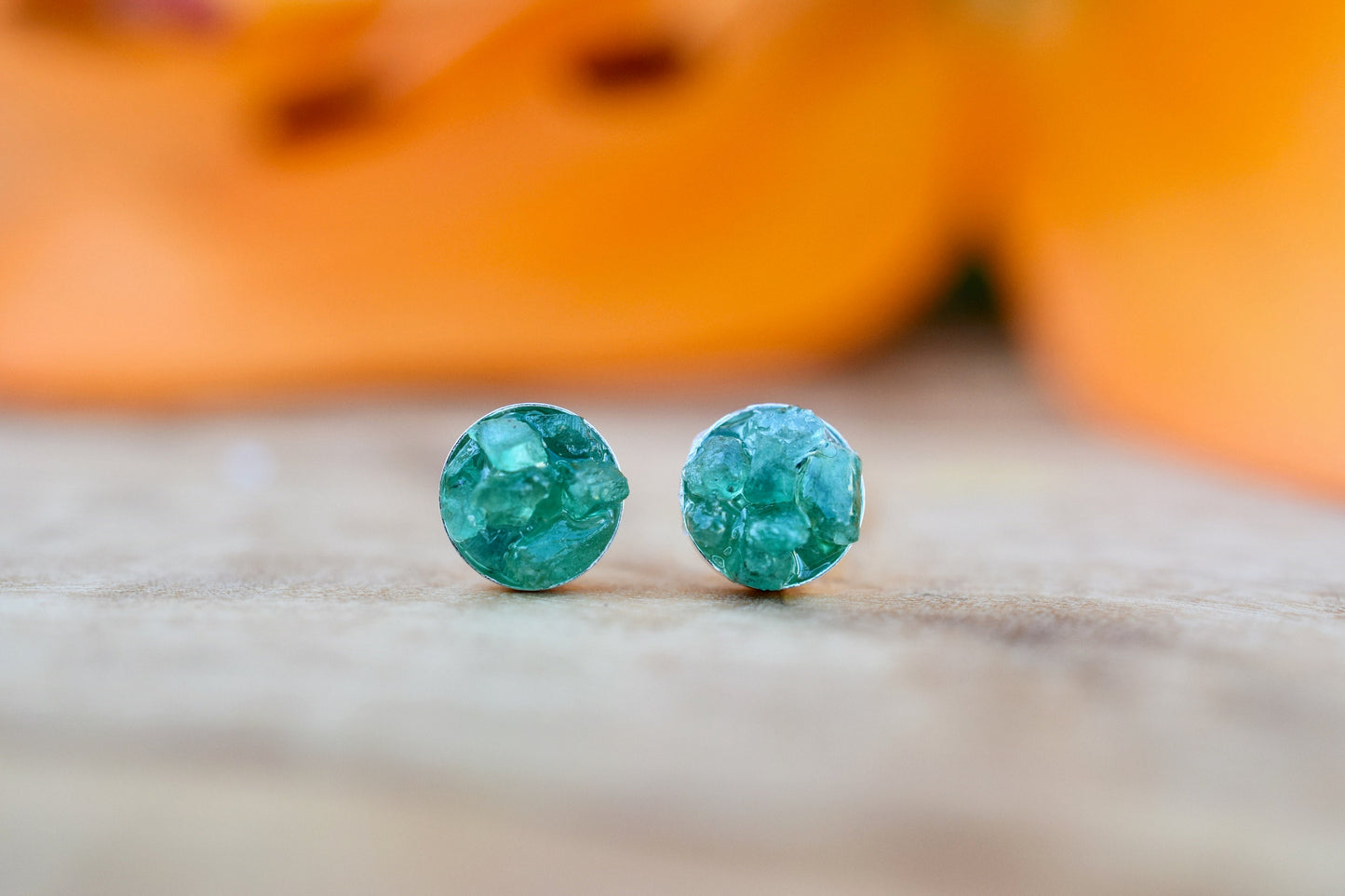 Raw Emerald Earrings