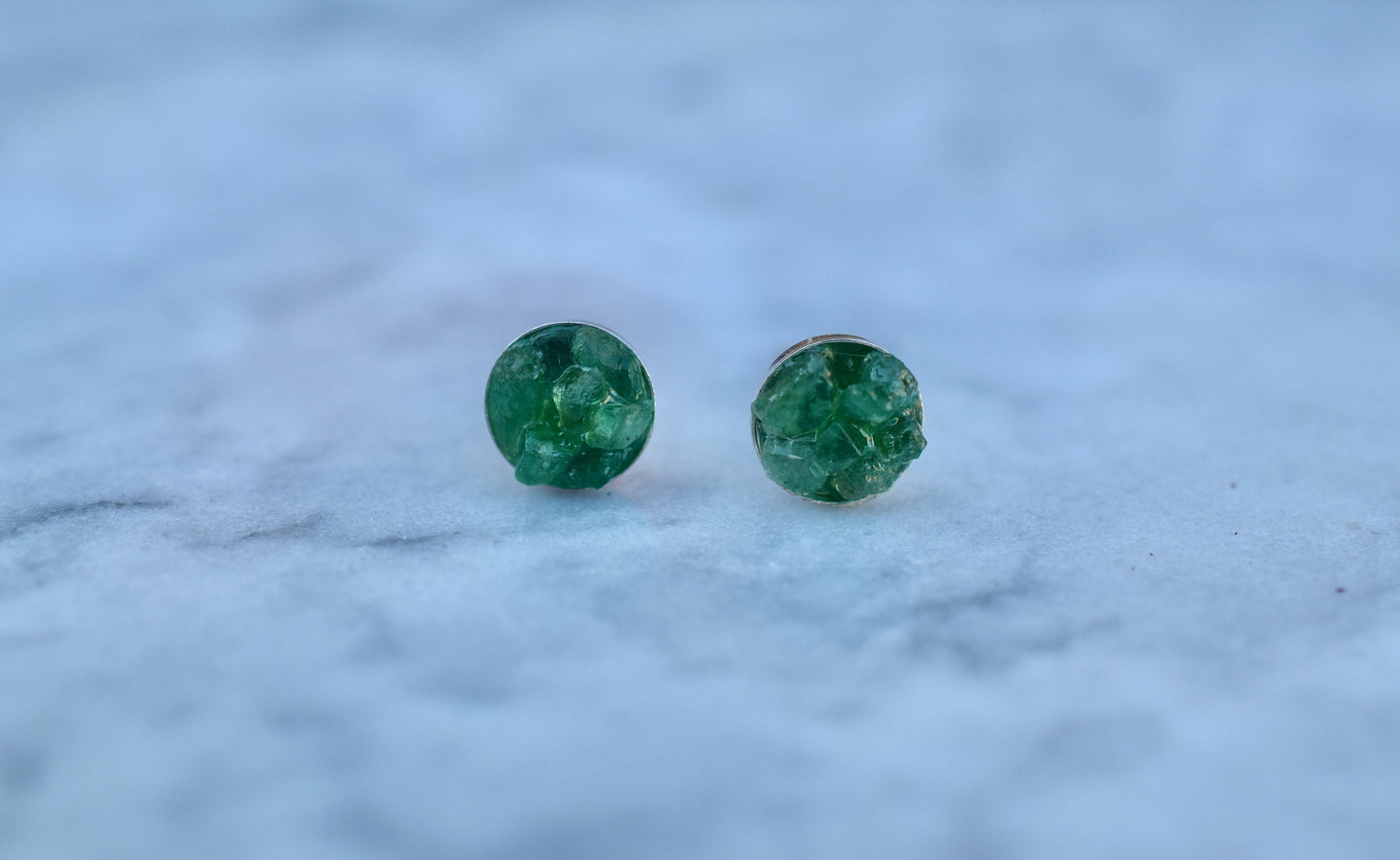 Raw Emerald Earrings