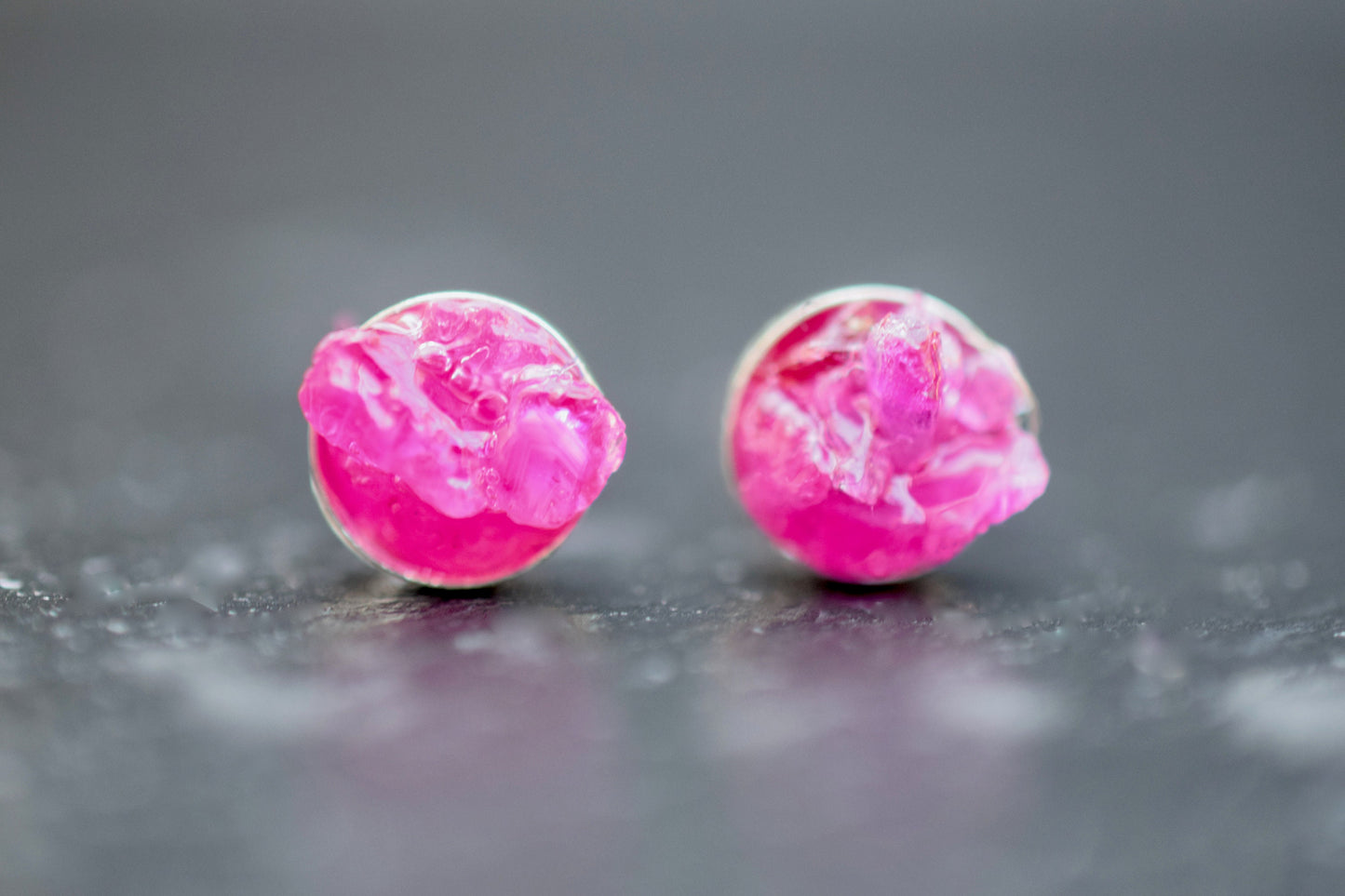 Raw  Ruby Earrings
