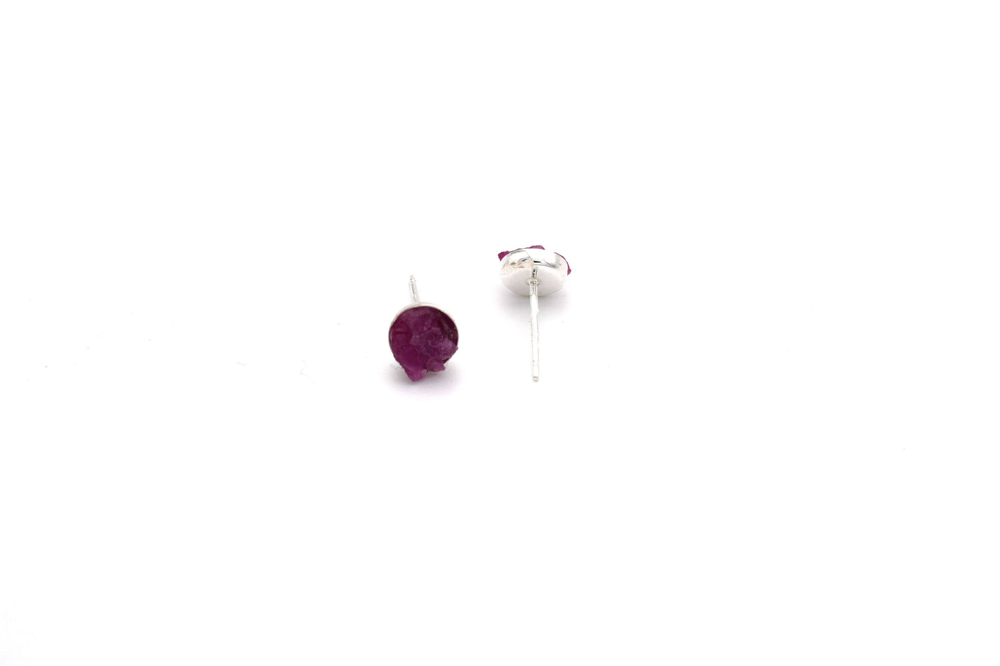 Raw  Ruby Earrings