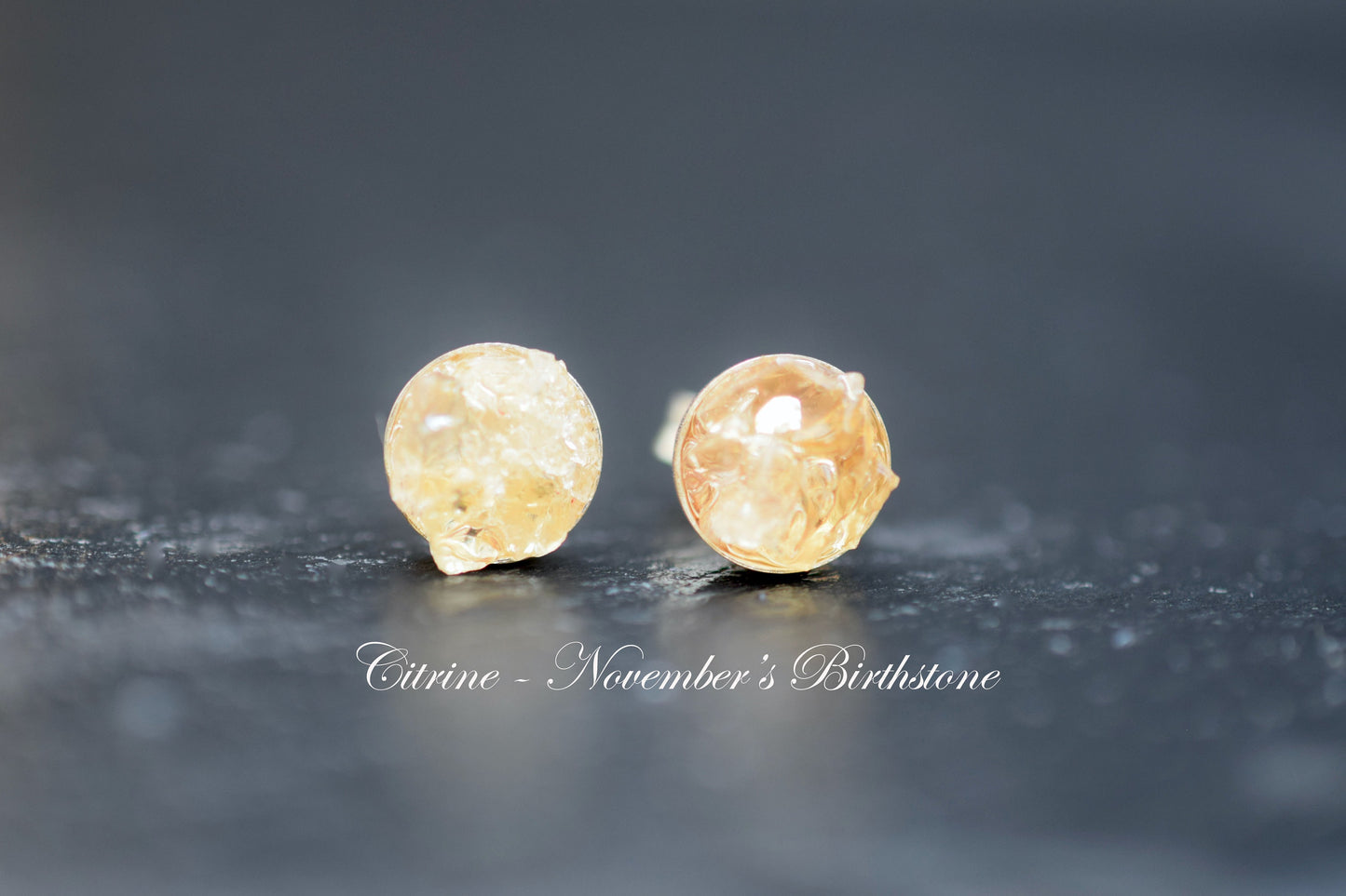 Citrine Stud Earrings