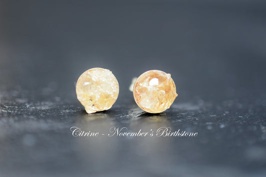 Citrine Stud Earrings
