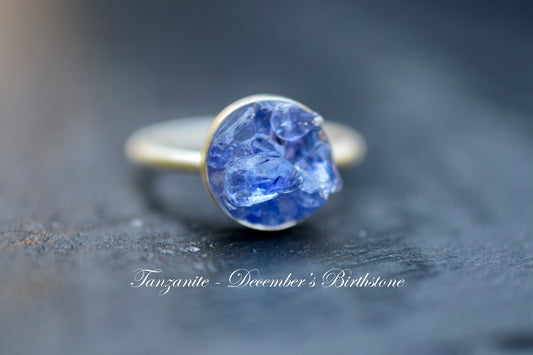 Raw Tanzanite Ring