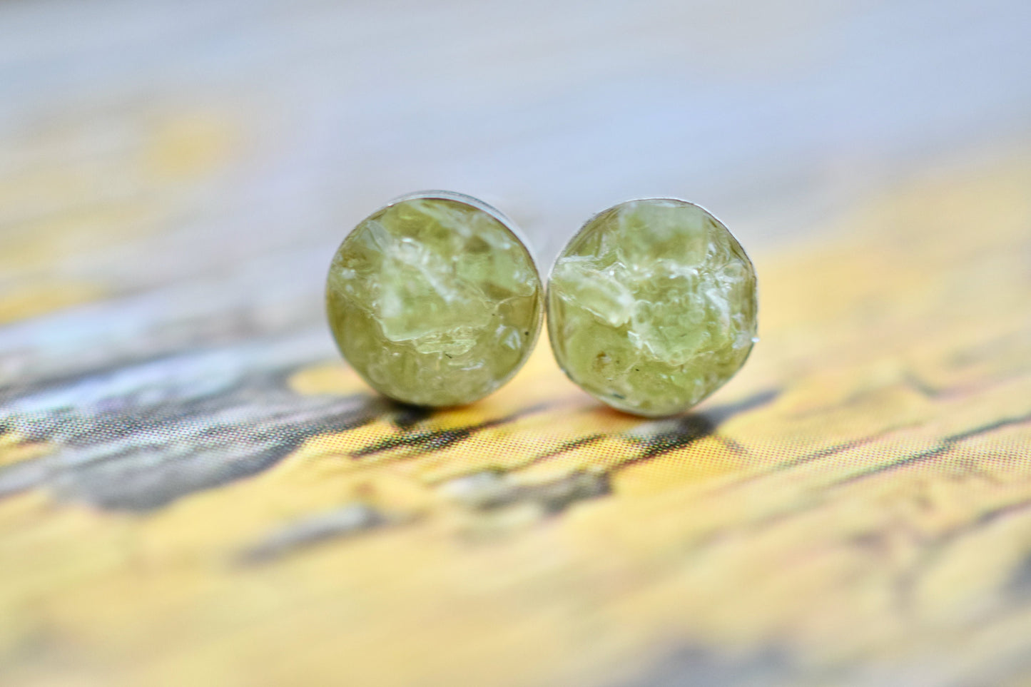Peridot Stud Earrings