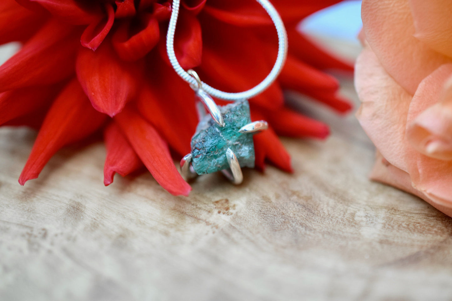 Raw Emerald Necklace