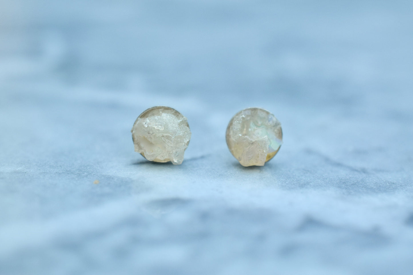 Ethiopian Opal Stud Earrings, Opal Stud Earrings Sterling Silver, Ethiopian Opal Earrings Gold Filled, Gold Opal Studs.